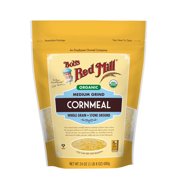 Bob's Red Mill Medium Grind Cornmeal 24 Oz. Pouches, PK4